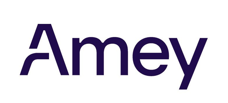Amey PLC logo on a white background.