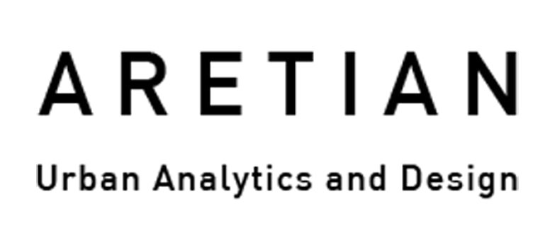 The Aretian logo for urban analytics and design.